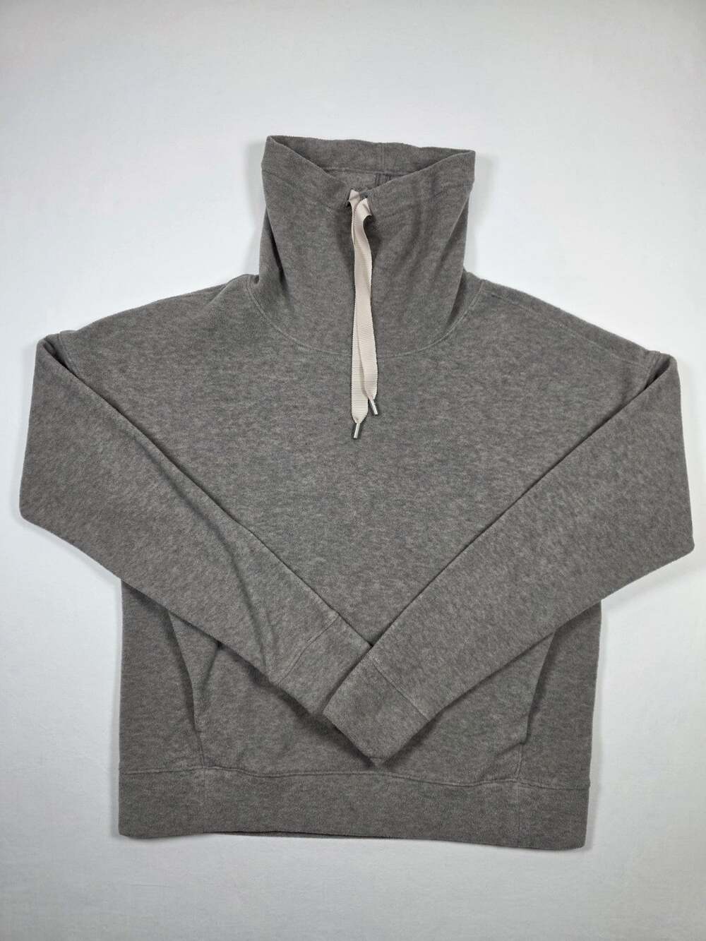 Lululemon Go Forward Pullover Fleece Cowl Funnel Neck Gray Size 6 Sweatshirt